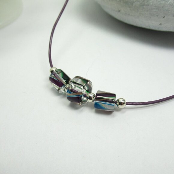Glass beads necklace - Picture 3 of 6